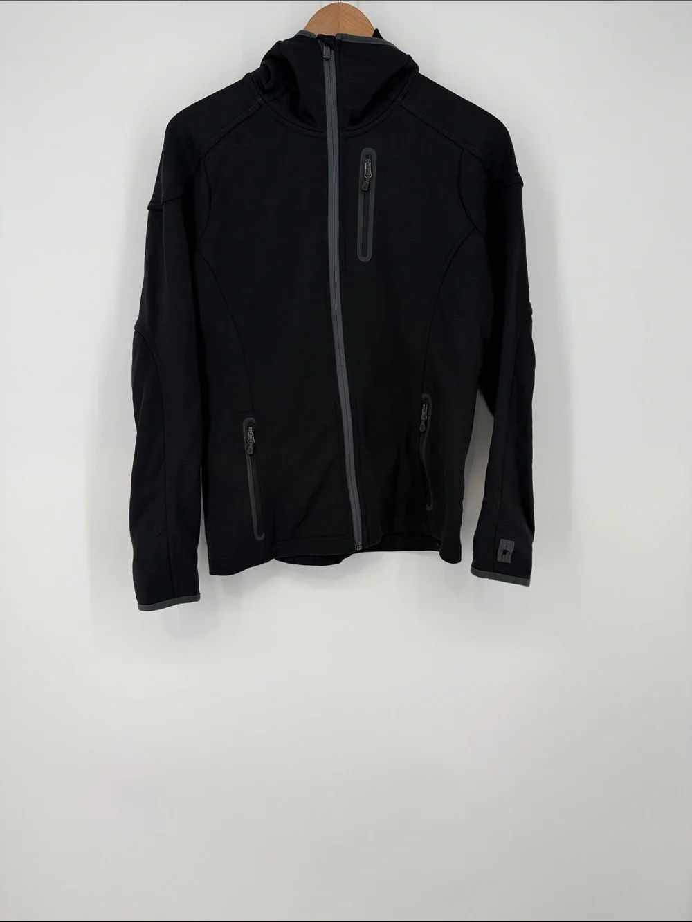 Smartwool Men's Black Hooded Softshell Jacket Size Medium - Picture 1 of 8